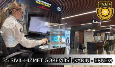 Polis Genel Müdürlüğü bünyesinde 35 kişilik bilgisayar operatörü münhali