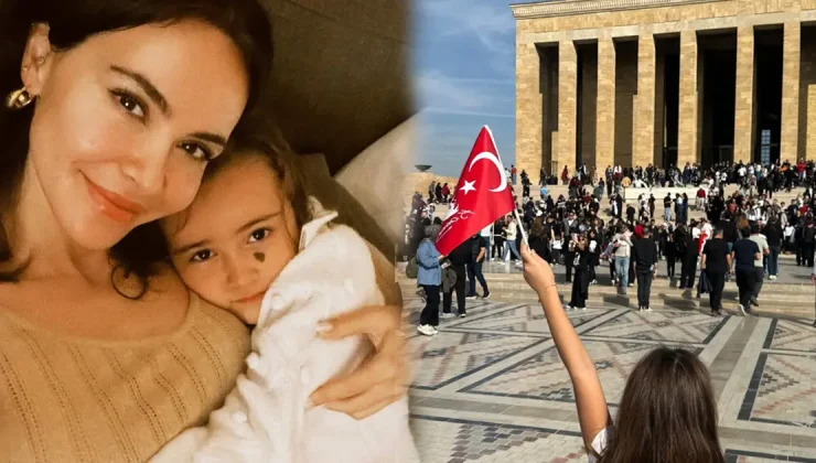 Zeynep Demirel kızı Yeda ile birlikte Anıtkabir’de