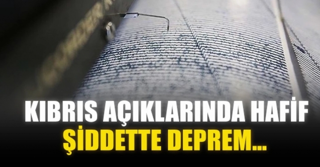 Lefke açıklarında deprem