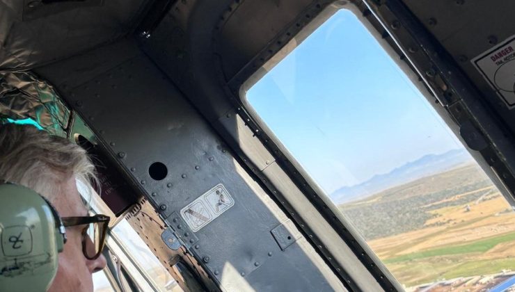 Ara bölgede helikopterle inceme