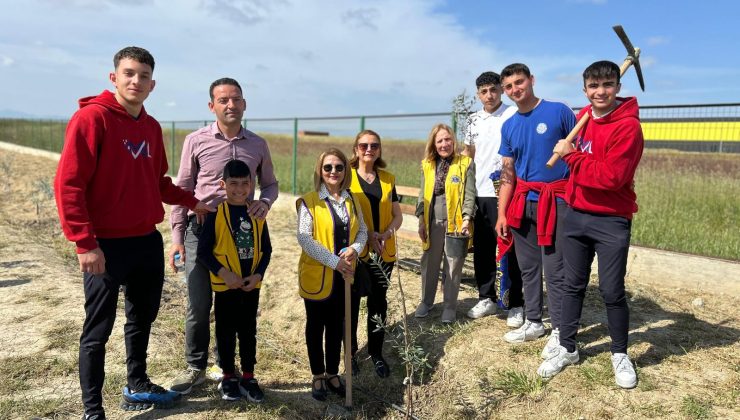 Lefkoşa Başkent Lions Kulübü, Meral-Vedat Ertüngü Lisesi’nde fidan dikim etkinliği düzenledi