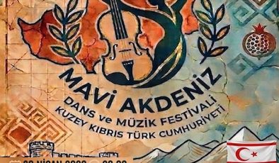 “Mavi Akdeniz Dans ve Müzik Festivali” perşembe günü Yenierenköy Halk Plajı’nda gerçekleştirilecek