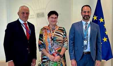 Taçoy ve Candan, AKPA Başkanı Petra Bayr ile görüştü