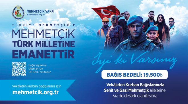 TSK Mehmetçik Vakfı, vekâleten kurban bağış kabulüne başladı
