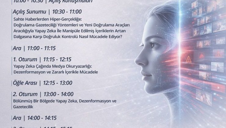Yapay Zeka, Manipülasyon ve Medya Okuryazarlığı Zirvesi cumartesi günü yapılacak