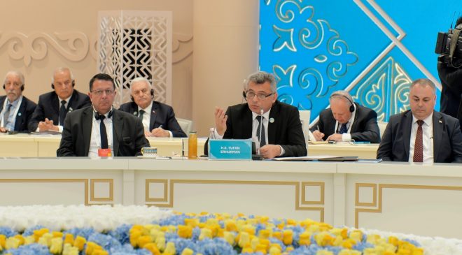 Kazakistan’daki TDT zirvesine katılan Cumhurbaşkanı Erhürman yurda döndü