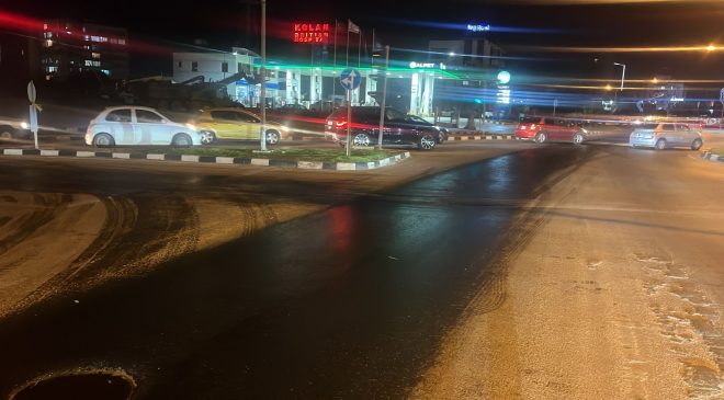 Lefkoşa Gönyeli bölgesinde yola atık madde döküldü