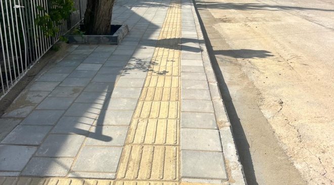 Aslanköy’deki drenaj ve kaldırım çalışması tamamladı