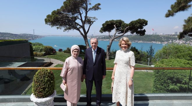 Erdoğan, Belçika Kraliçesi Mathilde ile görüştü