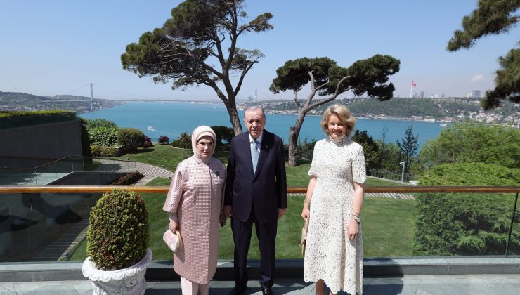 Erdoğan, Belçika Kraliçesi Mathilde ile görüştü