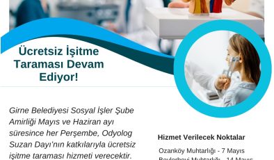 Girne Belediyesi’nden ücretsiz işitme tarama testi