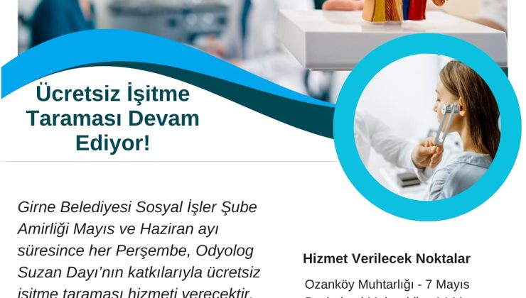 Girne Belediyesi’nden ücretsiz işitme tarama testi