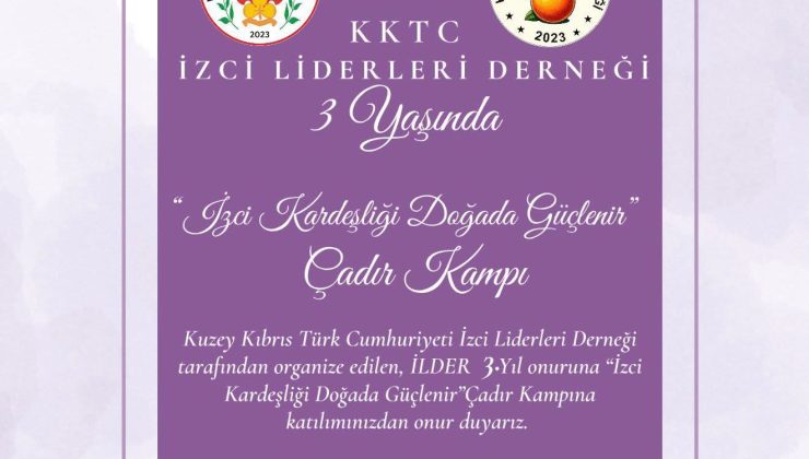 İzci Liderleri Derneği’nden çadır kampı