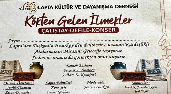 “Kökten Gelen İlmekler” etkinliği düzenleniyor
                                            2026-05-12 18:52:00