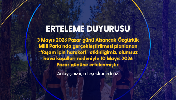 Turkcell’in “Yaşam için Hareket” etkinliği 10 Mayıs’a ertelendi