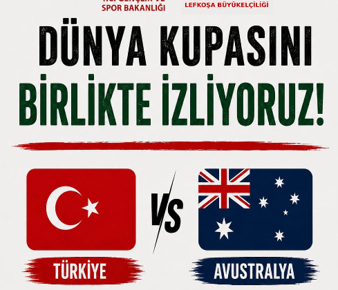 Türkiye-Avustralya Dünya Kupası Maçı Lefkoşa Millet Bahçesi’nde Dev Ekrandan Yayınlanacak