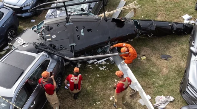 Brezilya’da İki Helikopter Havada Çarpıştı6 Ölü