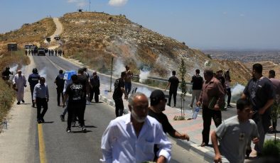 Batı Şeria’da yasa dışı yerleşim protestosuna İsrail müdahalesi