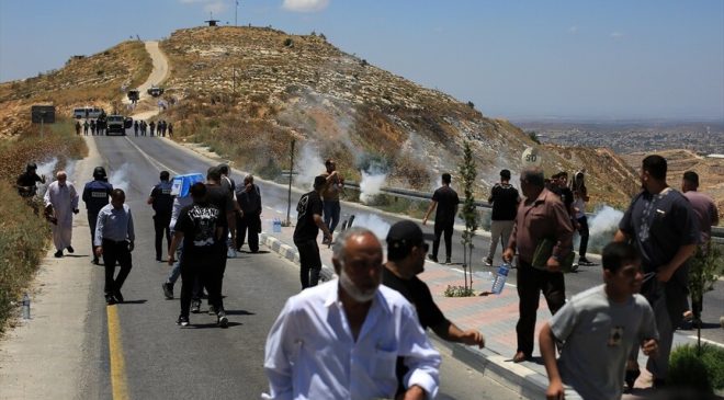 Batı Şeria’da yasa dışı yerleşim protestosuna İsrail müdahalesi