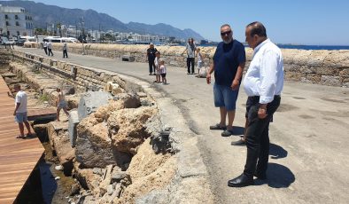Bakan Ataoğlu, Girne Antik Liman’daki İskele Çalışmalarını Yerinde İnceledi