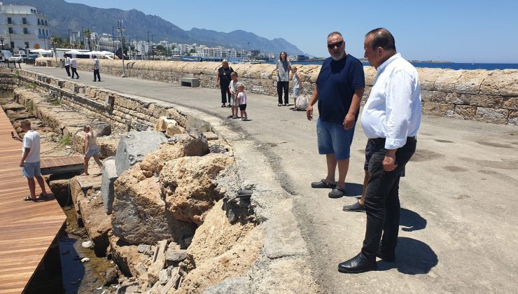 Bakan Ataoğlu, Girne Antik Liman’daki İskele Çalışmalarını Yerinde İnceledi
