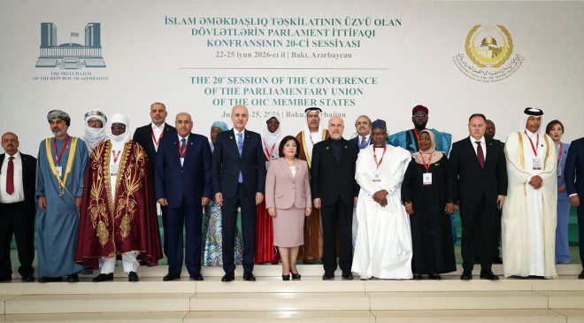 Cumhuriyet Meclisi Başkanı Öztürkler Bakü’de temaslarda bulunuyor