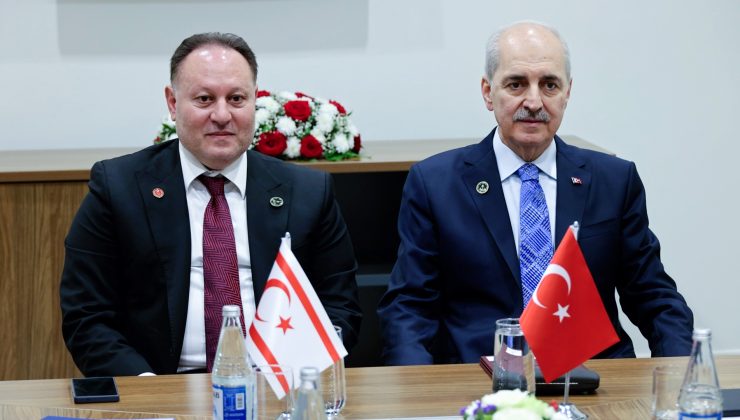 Meclis Başkanı Öztürkler, Bakü’de TBMM Başkanı Kurtulmuş ile bir araya geldi