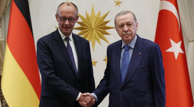 Cumhurbaşkanı Erdoğan, Almanya Şansölyesi Merz ile görüştü