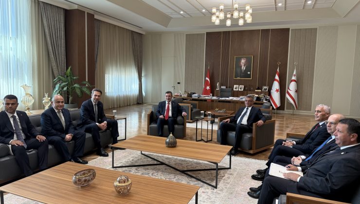 Cumhurbaşkanı Erhürman, Türkiye Cumhuriyeti Cumhurbaşkanı Yardımcısı Yılmaz ile görüştü