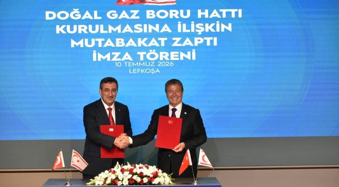 Türkiye ile KKTC Arasında Doğalgaz Boru Hattı İçin Mutabakat Zaptı İmzalandı