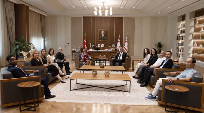 Cumhurbaşkanı Erhürman, Dünya Tabipler Birliği Başkanı Dr. Jacqueline Kitulu’yu Kabul Etti