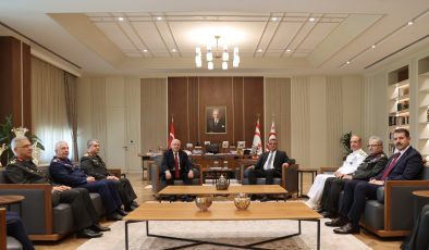 Cumhurbaşkanı Erhürman, TC Millî Savunma Bakanı Güler ve Beraberindeki Heyeti Kabul Etti