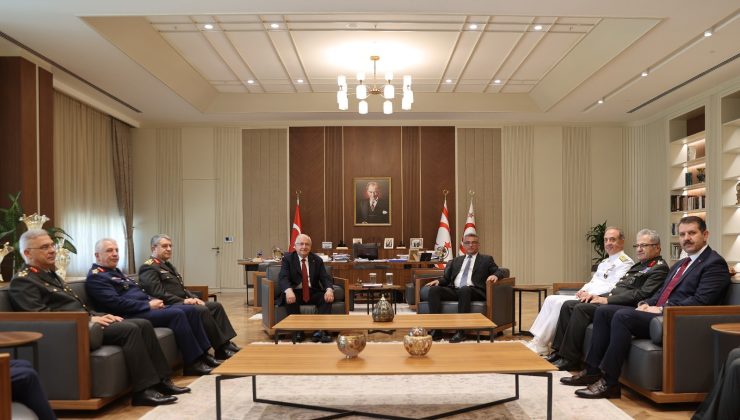 Cumhurbaşkanı Erhürman, TC Millî Savunma Bakanı Güler ve Beraberindeki Heyeti Kabul Etti