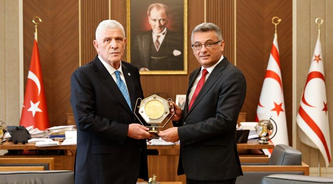 Cumhurbaşkanı Erhürman, İYİ Parti Genel Başkanı Dervişoğlu ve Heyetini Kabul Etti