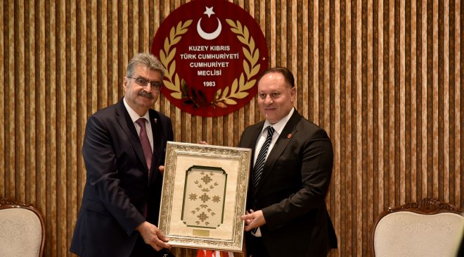 Cumhuriyet Meclisi Başkanı Öztürkler, TC-KKTC Parlamentolar Arası Dostluk Grubu Heyetini Kabul Etti