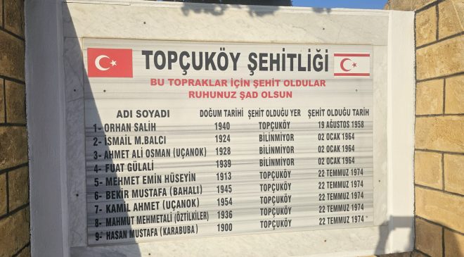 Topçuköy Şehitleri Düzenlenen Törenle Anıldı