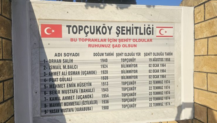 Topçuköy Şehitleri Düzenlenen Törenle Anıldı