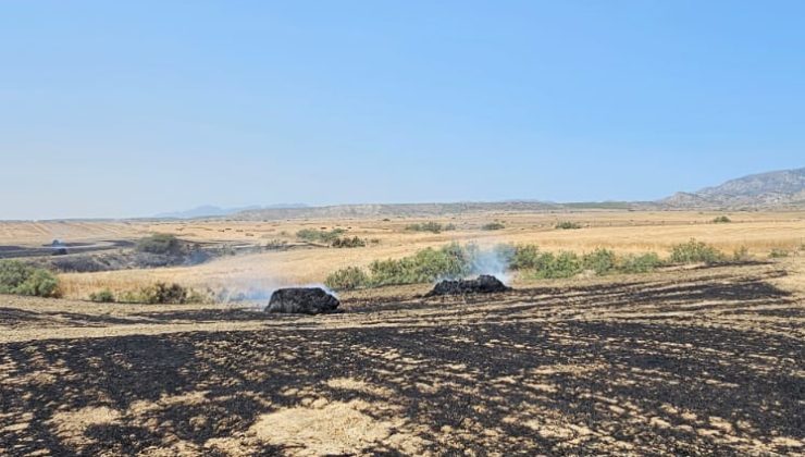 Lefkoşa-Girne Ana Yolunda Araç, Boğaziçi’nde İse Arazi Yangını Meydana Geldi