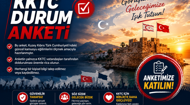 KKTC’de Kamuoyu Nabzı Tutuluyor: Durum Anketi Başladı