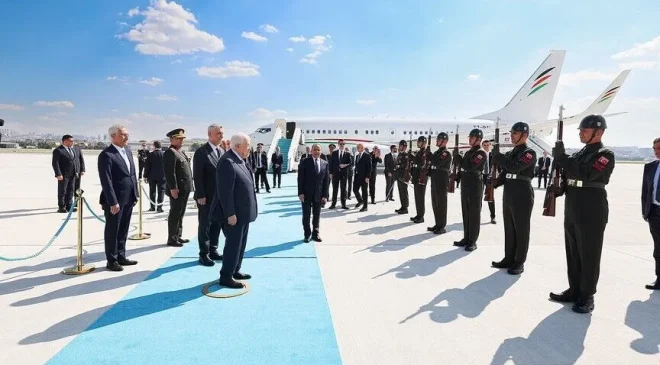 Filistin Devlet Başkanı Abbas, resmi temaslarda bulunmak üzere Ankara’da