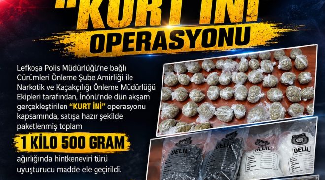 KKTC Genelinde Geniş Çaplı Uyuşturucu Operasyonları9 Kişi Tutuklandı