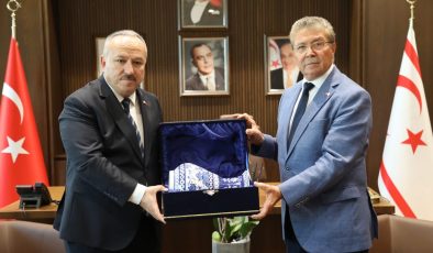 Başbakan Ünal Üstel, TC Emniyet Genel Müdürü Ali Fidan’ı Kabul Etti