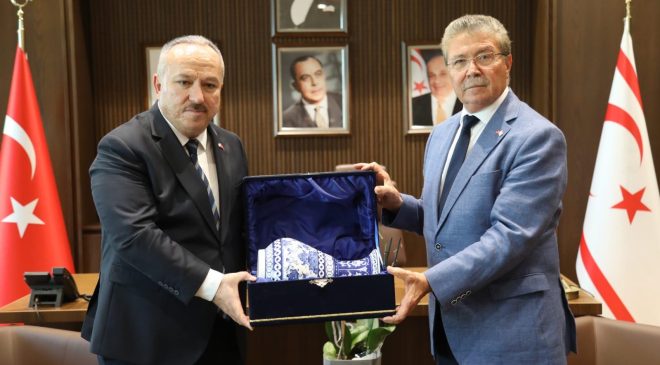 Başbakan Ünal Üstel, TC Emniyet Genel Müdürü Ali Fidan’ı Kabul Etti