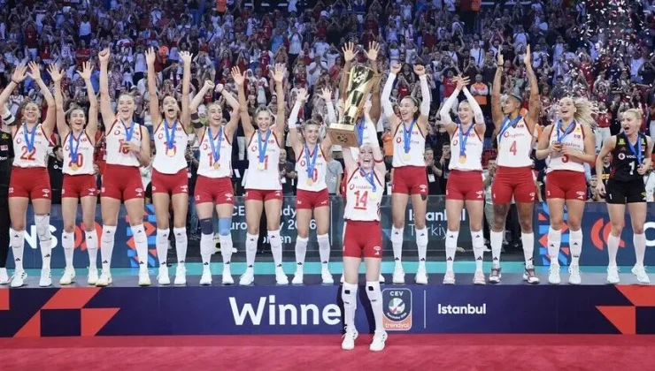 A Milli Kadın Voleybol Takımı üst üste ikinci kez Avrupa Şampiyonu oldu
