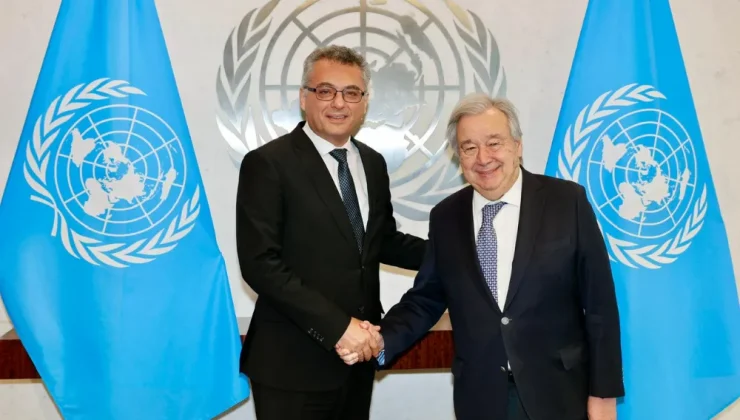 Cumhurbaşkanı Tufan Erhürman, BM Genel Sekreteri Antonio Guterres ile New York’ta bir araya geldi